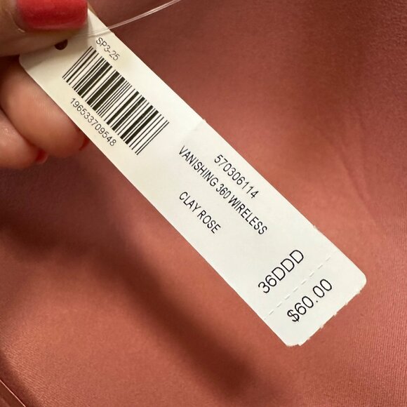 Soma Vanishing 360 Perfect Coverage Bra Womens Size 36DDD Clay Rose No Wire Sexy - Picture 6 of 8